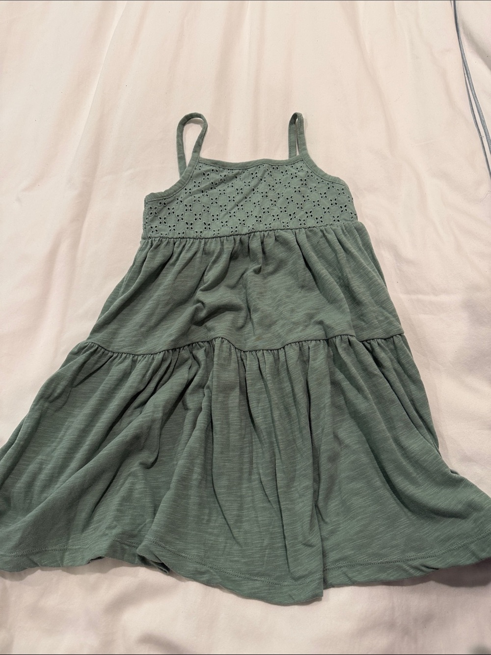 Girls' Carter’s Child of Mine Green Tiered Eyelet Sundress